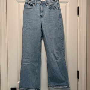 Abercrombie & Fitch Cuffed Wide Leg Jeans